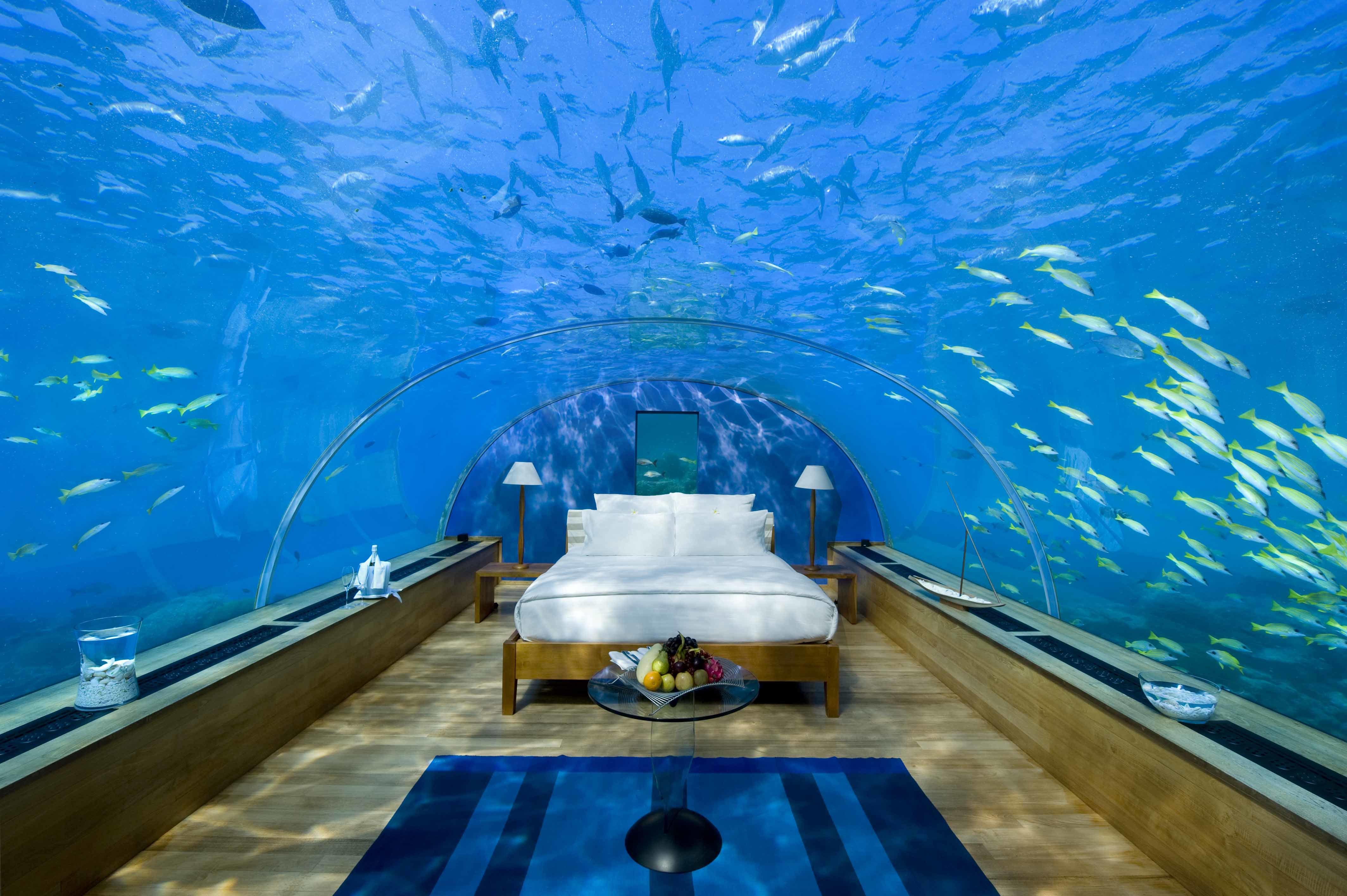 Топ-6 Отели на Мальдивах с подводным рестораном