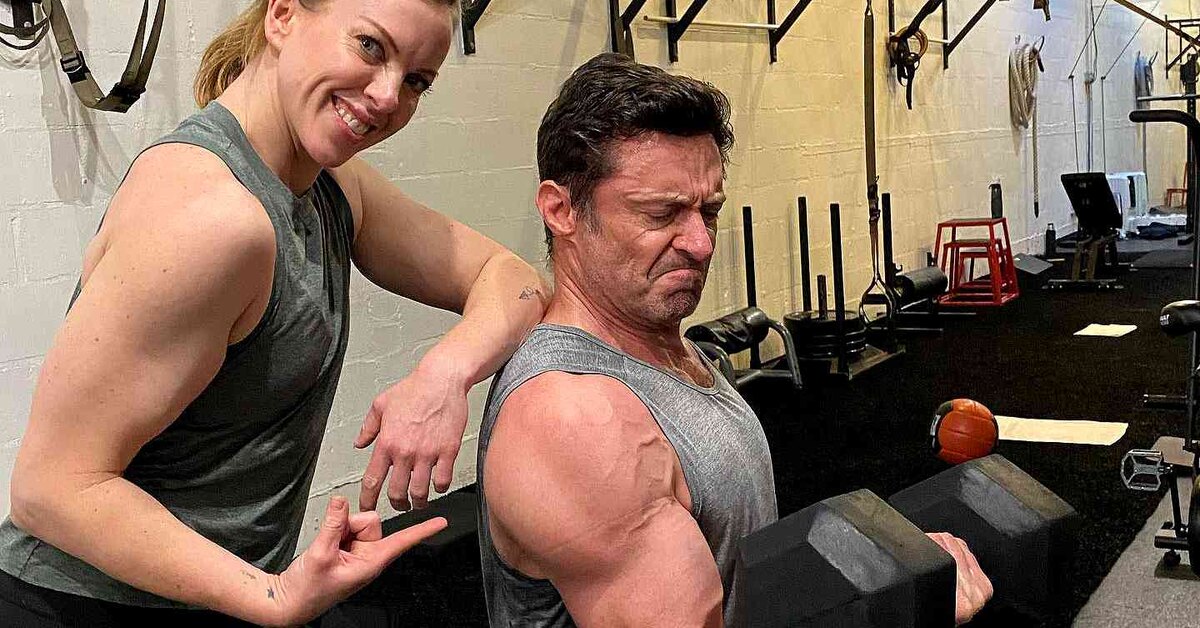 Hugh Jackman на мотоцикле