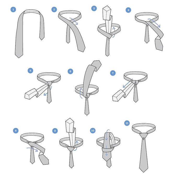 Завязать галстук классический способ пошаговая инструкция фото