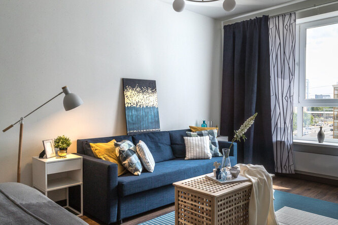 Дизайн однокомнатной квартиры 2024: Как разместить мебель