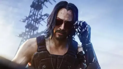 Герой Кеану Ривза в игре Cyberpunk 2077