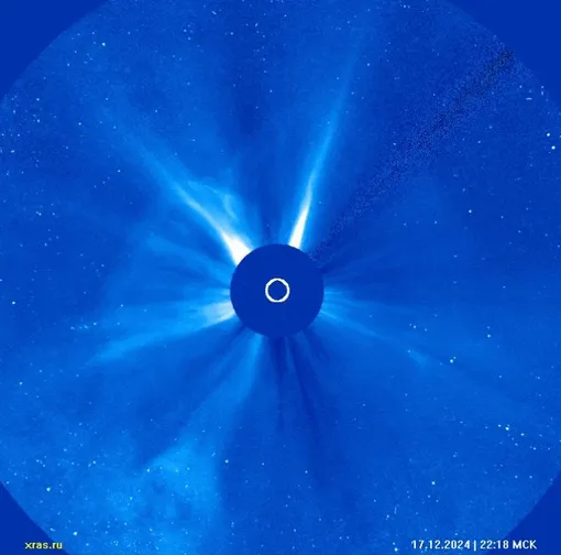 Выброс массы с обратной стороны Солнца 17 декабря 2024 года