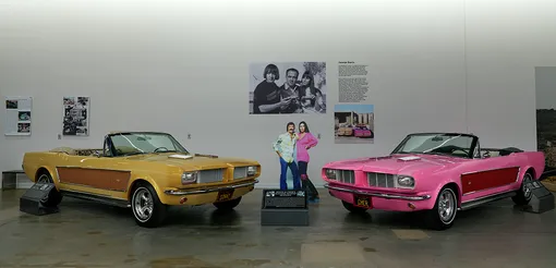 Cars belonging to the singer duo Sonny and Cher at the Midwest Dream Car Collection showroom in Manhattan, Kansas